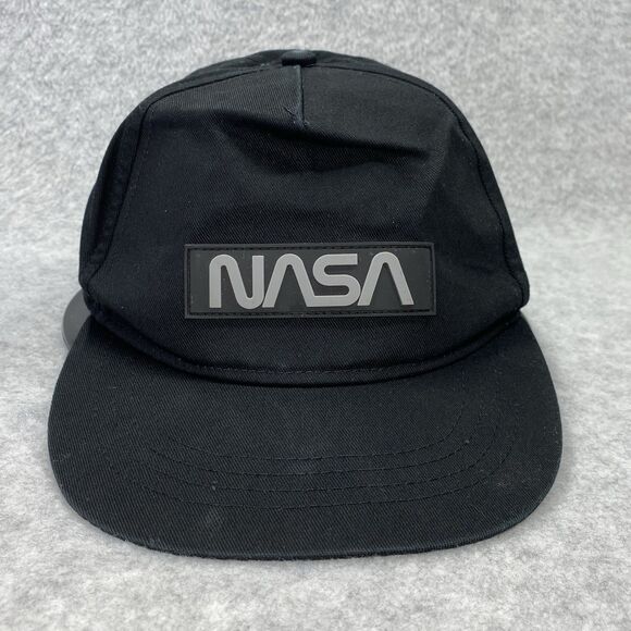 NASA Baseball Cap Unisex Black Moonshot Under Visor 6 panel Cloth Cap Snapback - Picture 1 of 11